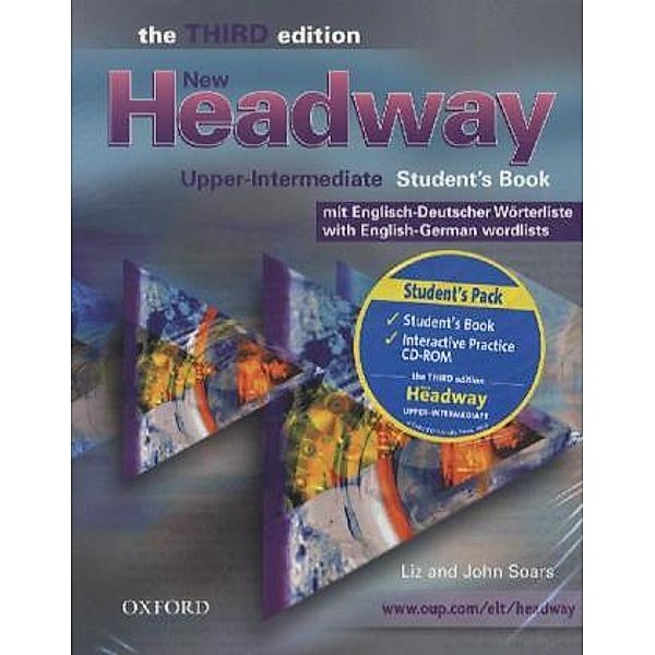 New Headway, Upper-Intermediate, Third edition / Student's Book with English-German wordlists + CD-ROM