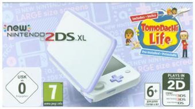 New Nintendo 2DS XL Weiss und Lavendel + Tomodachi Life | Weltbild.ch