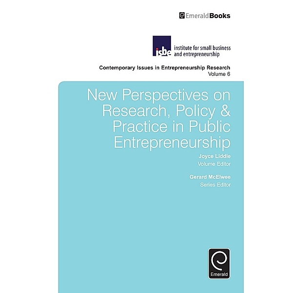New Perspectives on Research, Policy & Practice in Public Entrepreneurship