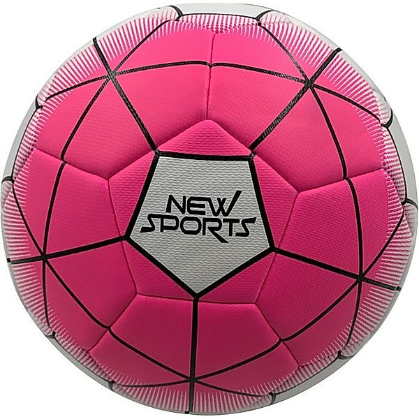 New Sports Fußball pink/weiß, Größe 5, unaufgeblasen
