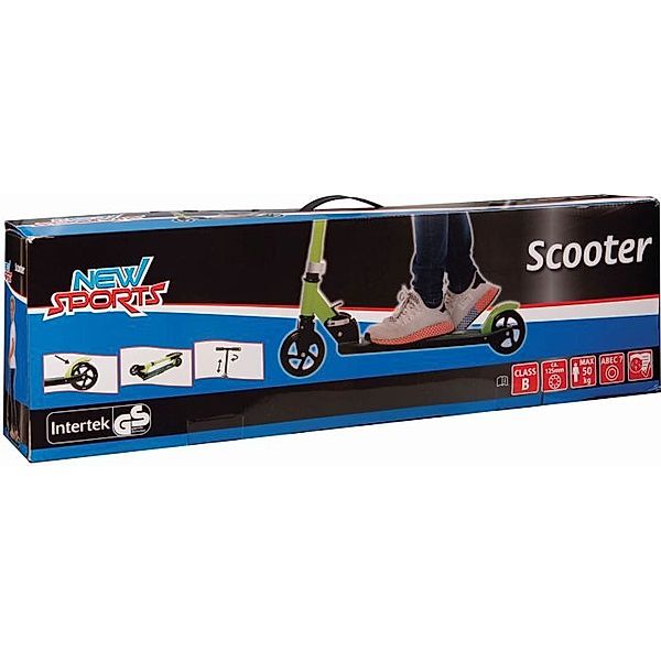 New Sports Scooter Grün/Schwarz, 125 mm, ABEC 7