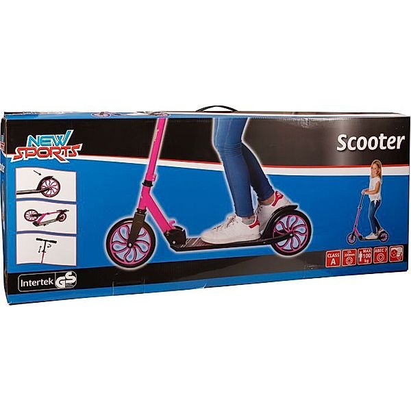 New Sports Scooter Pink/Schwarz, 200 mm, ABEC 7