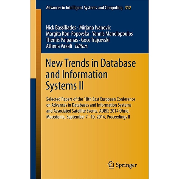 New Trends in Database and Information Systems II / Advances in Intelligent Systems and Computing Bd.312