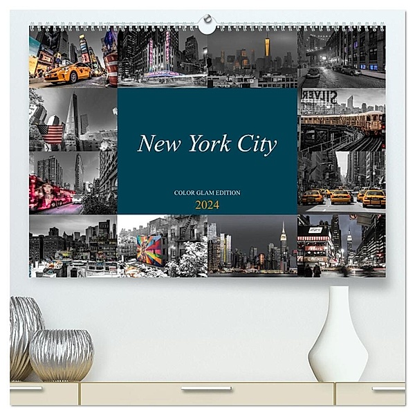 New York City - Color Glam Edition (hochwertiger Premium Wandkalender 2024 DIN A2 quer), Kunstdruck in Hochglanz, Kurt Krause