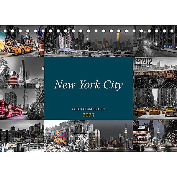 New York City - Color Glam Edition (Tischkalender 2023 DIN A5 quer), Kurt Krause