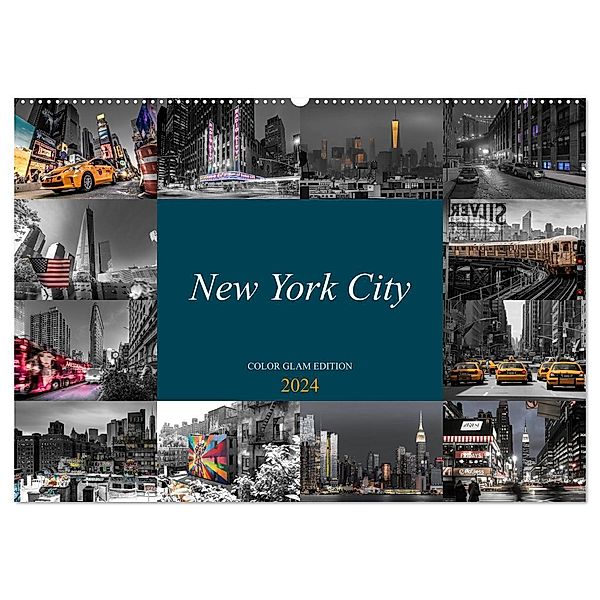 New York City - Color Glam Edition (Wandkalender 2024 DIN A2 quer), CALVENDO Monatskalender, Kurt Krause