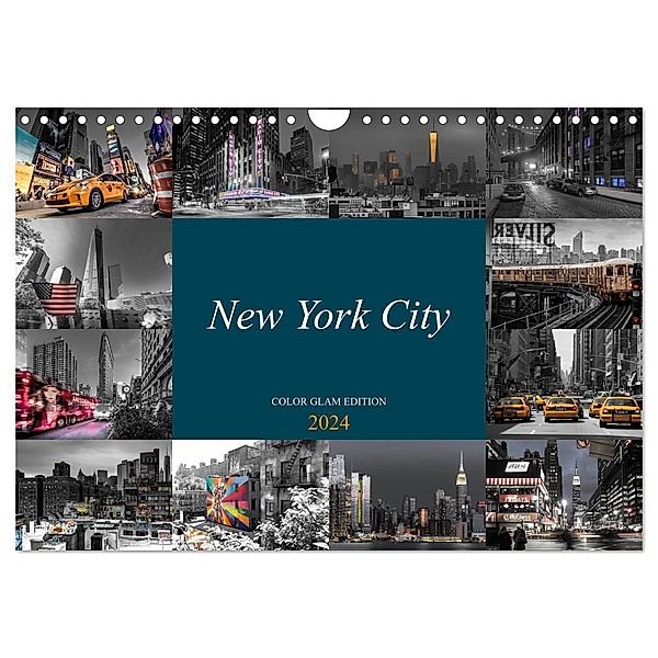 New York City - Color Glam Edition (Wandkalender 2024 DIN A4 quer), CALVENDO Monatskalender, Kurt Krause