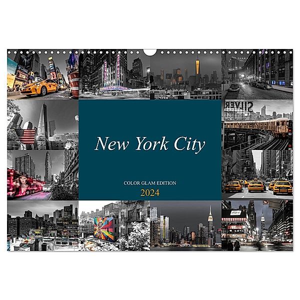 New York City - Color Glam Edition (Wandkalender 2024 DIN A3 quer), CALVENDO Monatskalender, Kurt Krause