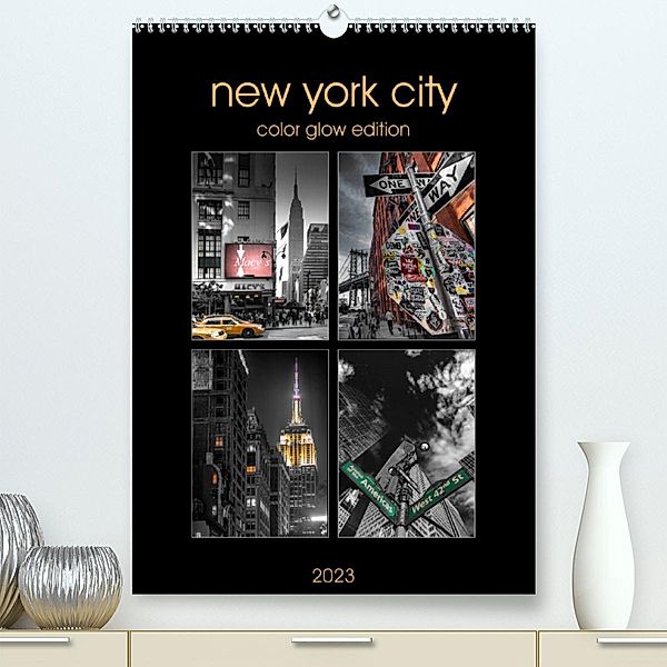 New York City - Color Glow Edition (Premium, hochwertiger DIN A2 Wandkalender 2023, Kunstdruck in Hochglanz), Kurt Krause