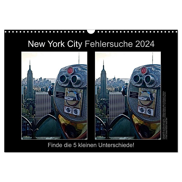 New York City Fehlersuche 2024 (Wandkalender 2024 DIN A3 quer), CALVENDO Monatskalender, Hamburg, Fotos © Mirko Weigt