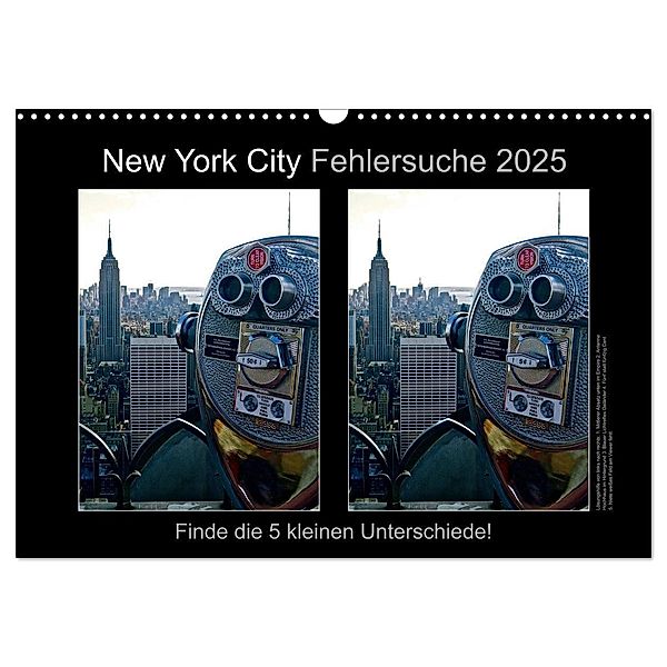 New York City Fehlersuche 2025 (Wandkalender 2025 DIN A3 quer), CALVENDO Monatskalender, Calvendo, Hamburg, Fotos © Mirko Weigt