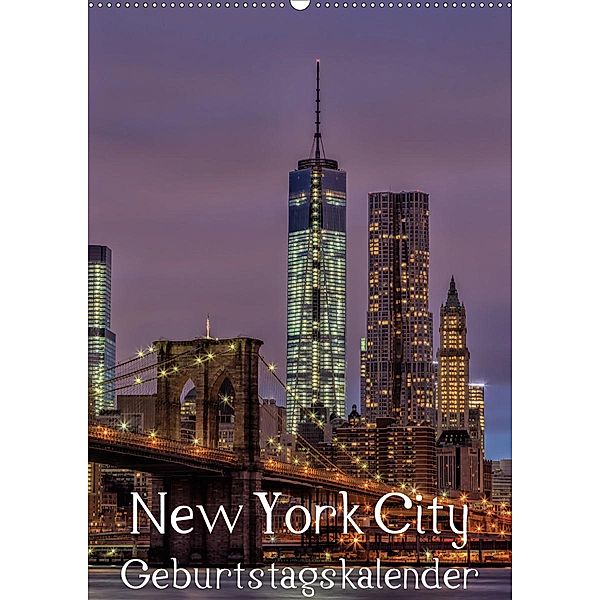 New York City Geburtstagskalender (Wandkalender 2021 DIN A2 hoch), Thomas Klinder