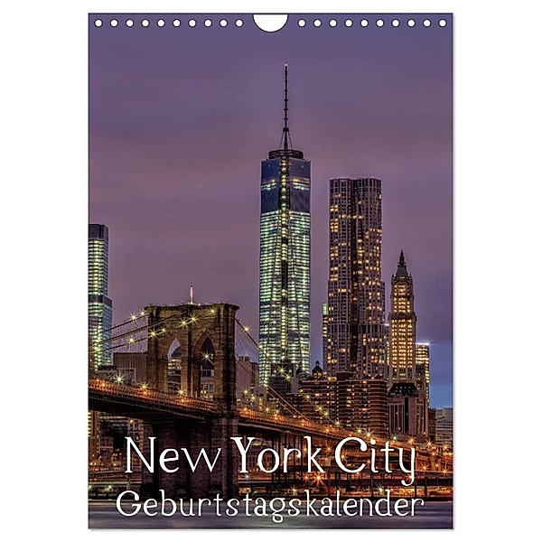 New York City Geburtstagskalender (Wandkalender 2024 DIN A4 hoch), CALVENDO Monatskalender, Thomas Klinder