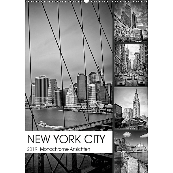 NEW YORK CITY Monochrome Ansichten (Wandkalender 2019 DIN A2 hoch), Melanie Viola