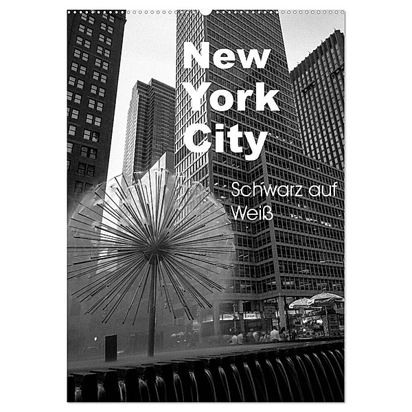 New York City Schwarz auf Weiß (Wandkalender 2024 DIN A2 hoch), CALVENDO Monatskalender, Markus Aatz