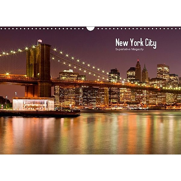 New York City - Superlative Megacity (UK-Version) (Wall Calendar 2014 DIN A3 Landscape), Melanie Viola