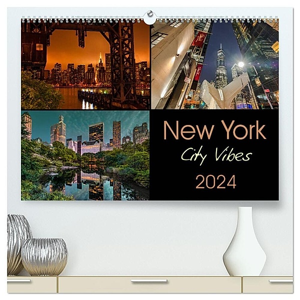 New York City Vibes (hochwertiger Premium Wandkalender 2024 DIN A2 quer), Kunstdruck in Hochglanz, Kurt Krause