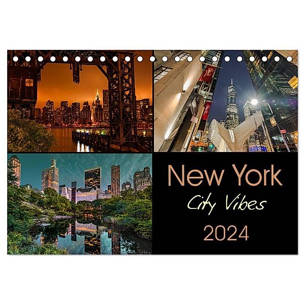 New York City Vibes (Tischkalender 2024 DIN A5 quer), CALVENDO Monatskalender, Kurt Krause