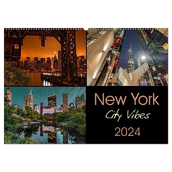 New York City Vibes (Wandkalender 2024 DIN A2 quer), CALVENDO Monatskalender, Kurt Krause