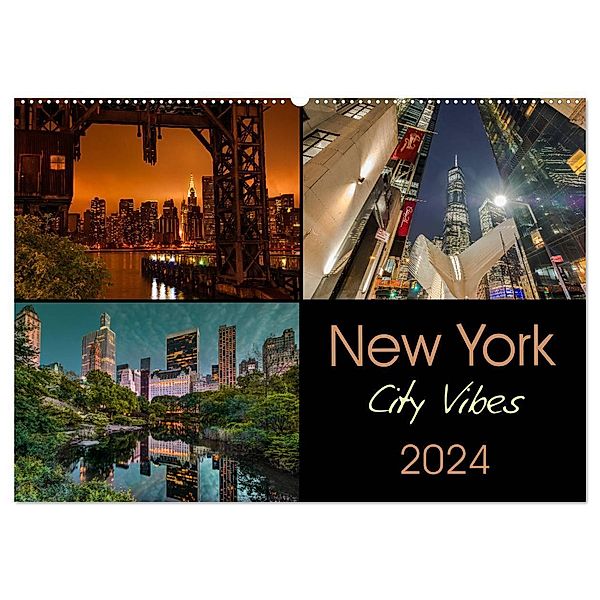 New York City Vibes (Wandkalender 2024 DIN A2 quer), CALVENDO Monatskalender, Kurt Krause