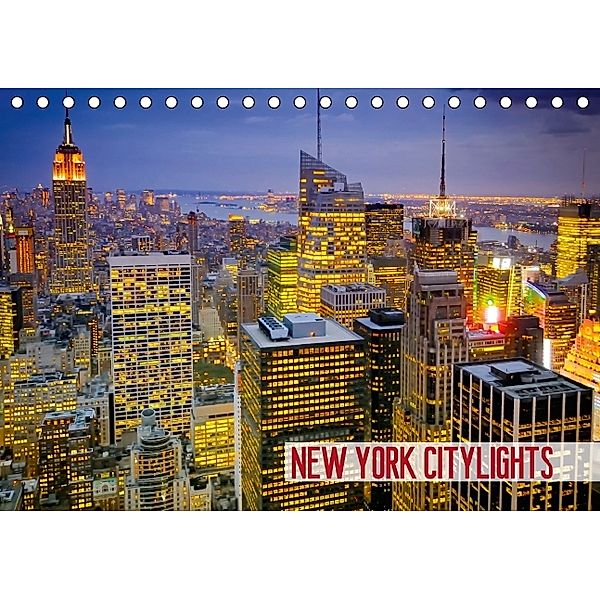 New York Citylights (Tischkalender 2014 DIN A5 quer)