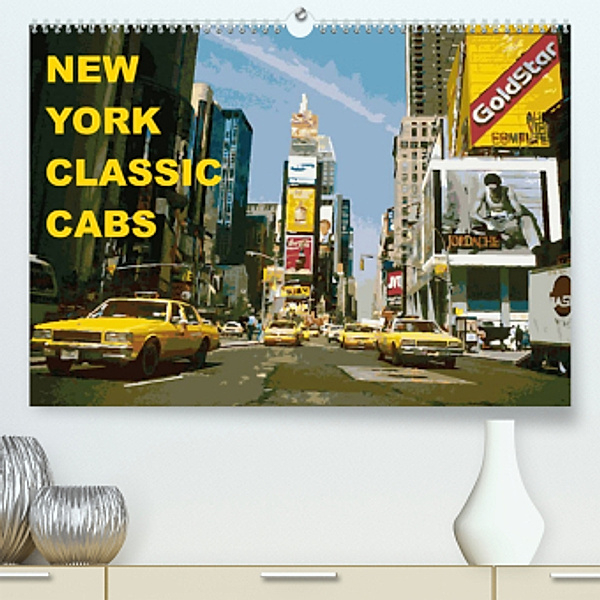 New York Classic Cabs (Premium, hochwertiger DIN A2 Wandkalender 2023, Kunstdruck in Hochglanz), Tom Freiwah  Oldtimer-Art.de