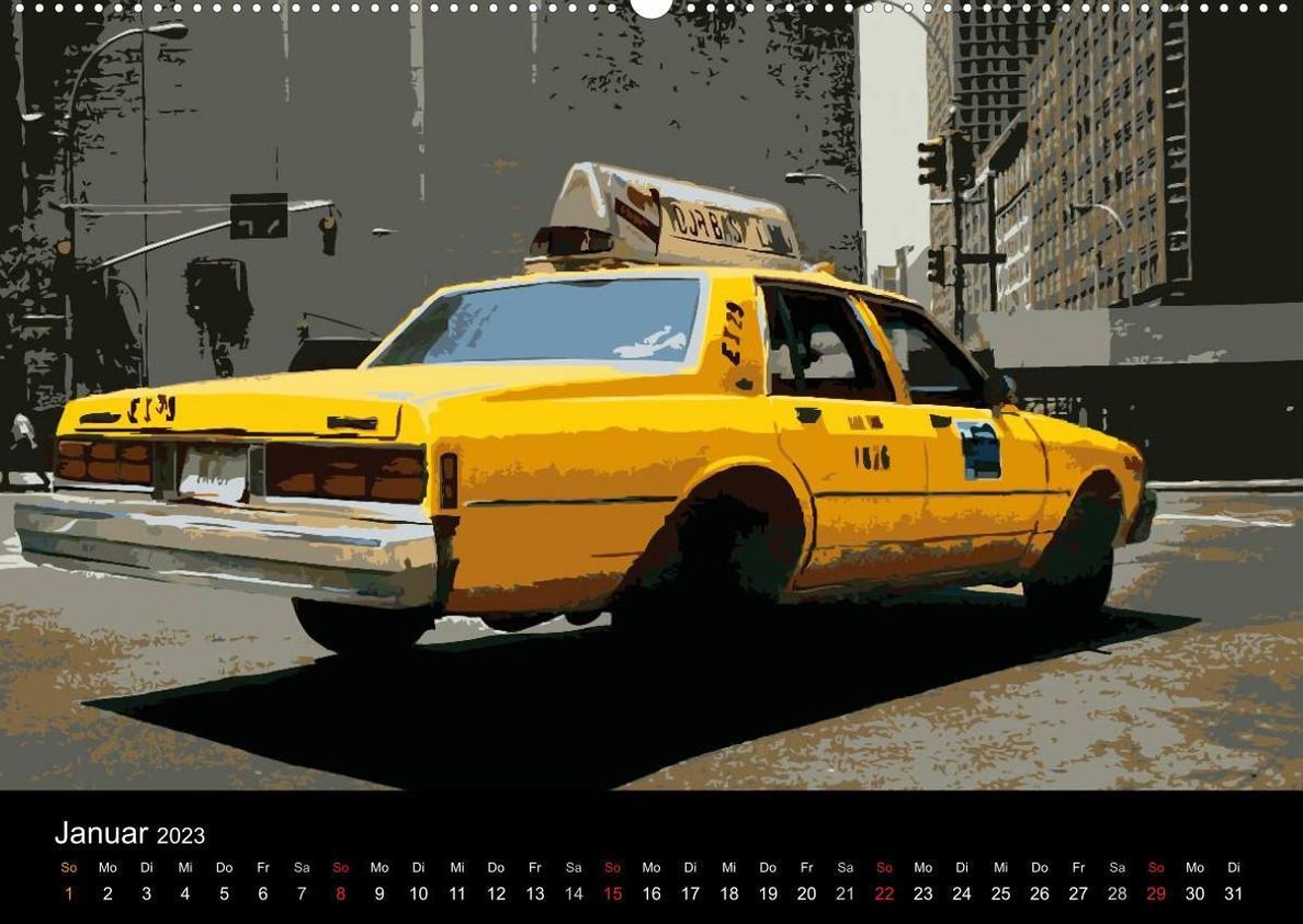New York Classic Cabs Wandkalender 2023 DIN A2 quer - Kalender bestellen