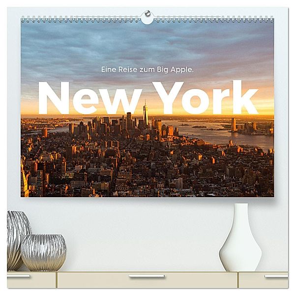 New York - Eine Reise zum Big Apple. (hochwertiger Premium Wandkalender 2025 DIN A2 quer), Kunstdruck in Hochglanz, Calvendo, Benjamin Lederer