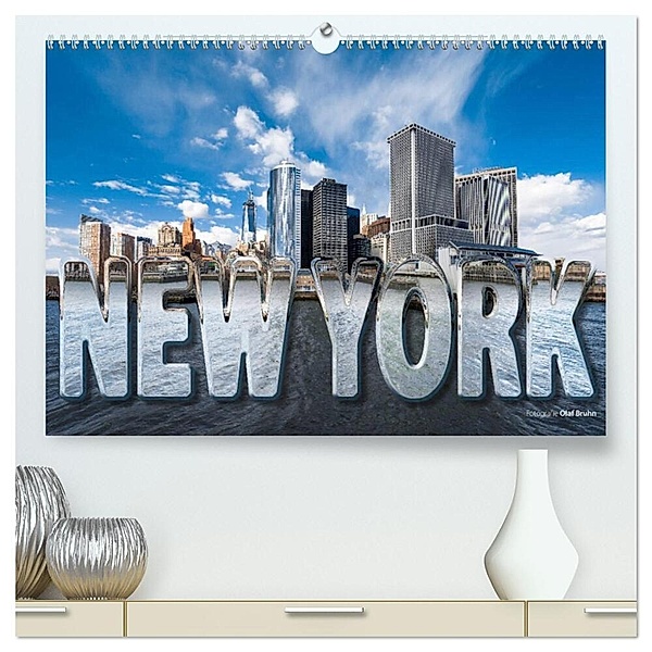 New York (hochwertiger Premium Wandkalender 2024 DIN A2 quer), Kunstdruck in Hochglanz, Olaf Bruhn