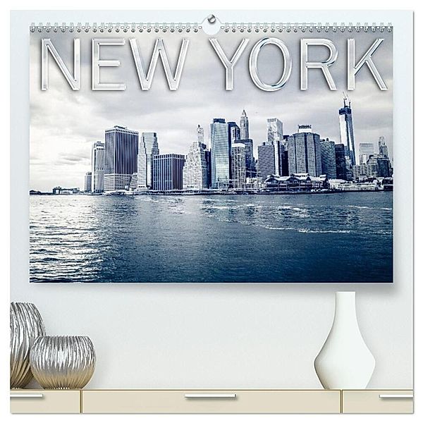 New York (hochwertiger Premium Wandkalender 2024 DIN A2 quer), Kunstdruck in Hochglanz, Edel-One