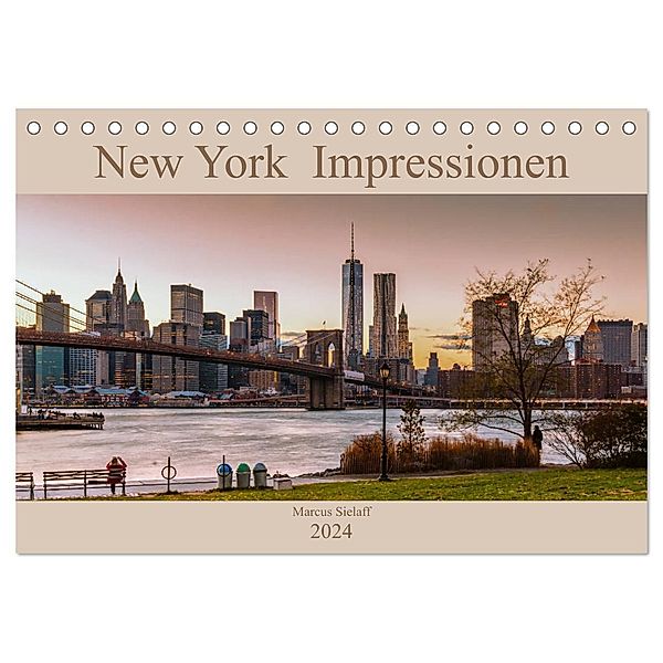 New York Impressionen 2024 (Tischkalender 2024 DIN A5 quer), CALVENDO Monatskalender, Marcus Sielaff
