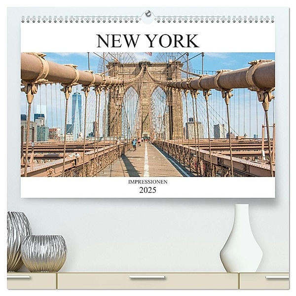 New York - Impressionen (hochwertiger Premium Wandkalender 2025 DIN A2 quer), Kunstdruck in Hochglanz, Calvendo, pixs:sell