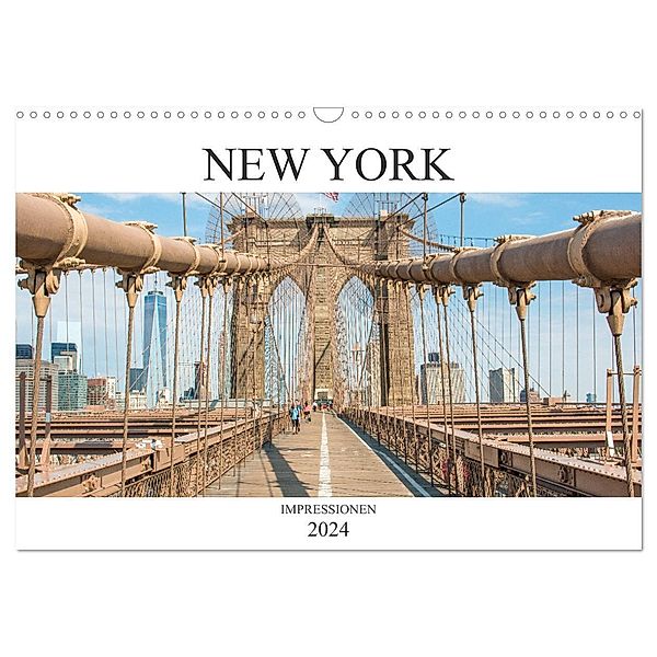 New York - Impressionen (Wandkalender 2024 DIN A3 quer), CALVENDO Monatskalender, pixs:sell