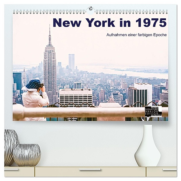 New York in 1975 (hochwertiger Premium Wandkalender 2025 DIN A2 quer), Kunstdruck in Hochglanz, Calvendo, Michael Schulz-Dostal
