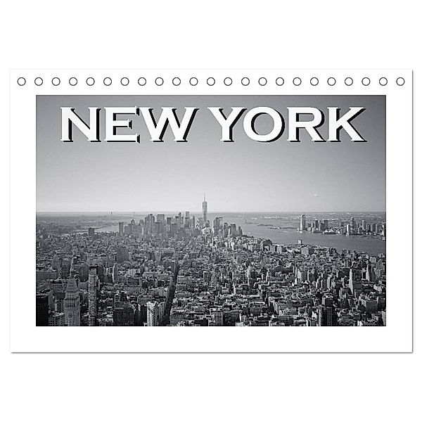 New York in schwarz weiss (Tischkalender 2024 DIN A5 quer), CALVENDO Monatskalender, Robert Styppa