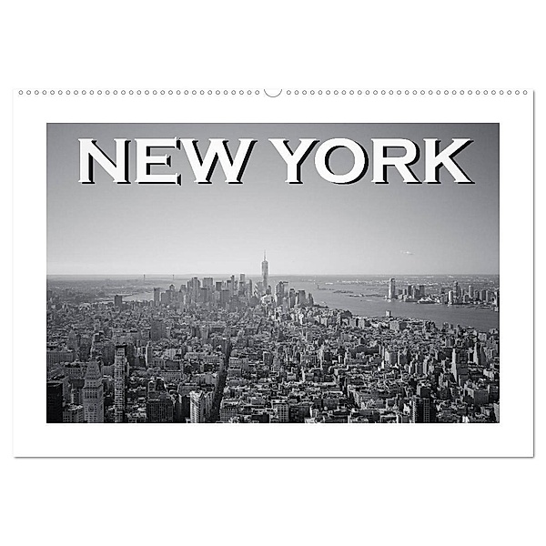New York in schwarz weiss (Wandkalender 2024 DIN A2 quer), CALVENDO Monatskalender, Robert Styppa