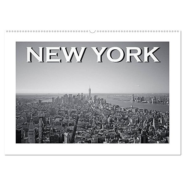 New York in schwarz weiss (Wandkalender 2025 DIN A2 quer), CALVENDO Monatskalender, Calvendo, Robert Styppa