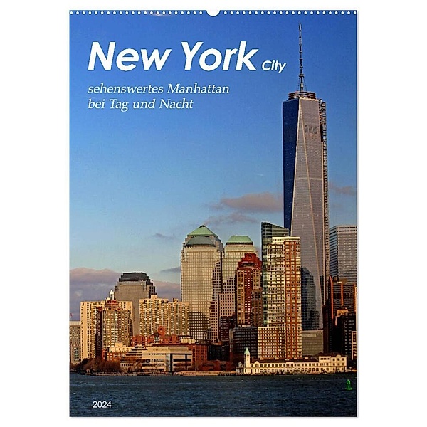 New York - sehenswertes Manhattan bei Tag und Nacht (Wandkalender 2024 DIN A2 hoch), CALVENDO Monatskalender, Jana Thiem-Eberitsch