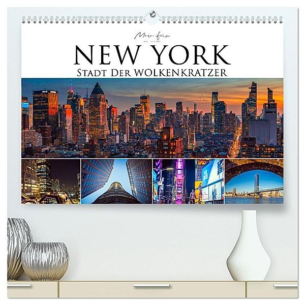 New York - Stadt der Wolkenkratzer (hochwertiger Premium Wandkalender 2024 DIN A2 quer), Kunstdruck in Hochglanz, Marc Feix Photography