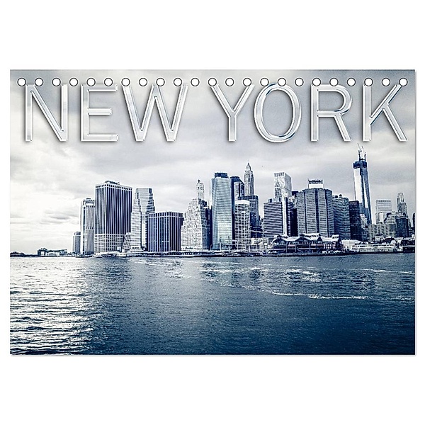 New York (Tischkalender 2024 DIN A5 quer), CALVENDO Monatskalender, Edel-One