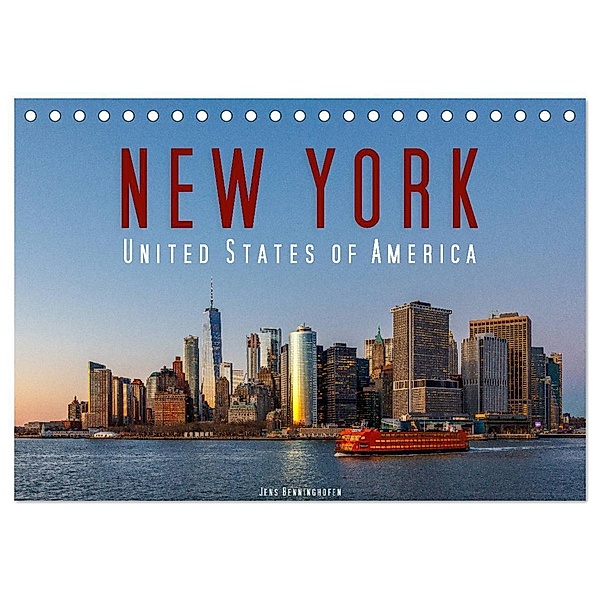 New York - United States of America (Tischkalender 2024 DIN A5 quer), CALVENDO Monatskalender, Jens Benninghofen