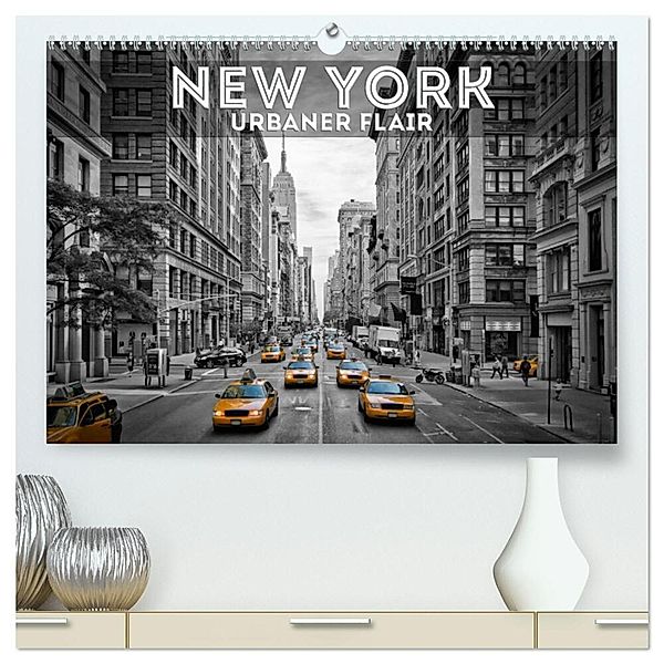 NEW YORK Urbaner Flair (hochwertiger Premium Wandkalender 2024 DIN A2 quer), Kunstdruck in Hochglanz, Melanie Viola