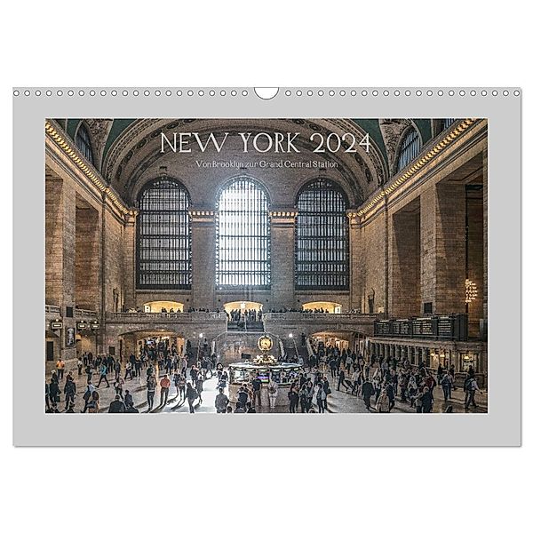 New York - Von Brooklyn zur Grand Central Station (Wandkalender 2024 DIN A3 quer), CALVENDO Monatskalender, Michael Ermel