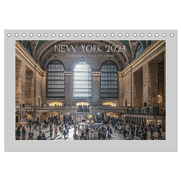 New York - Von Brooklyn zur Grand Central Station (Tischkalender 2024 DIN A5 quer), CALVENDO Monatskalender, Michael Ermel