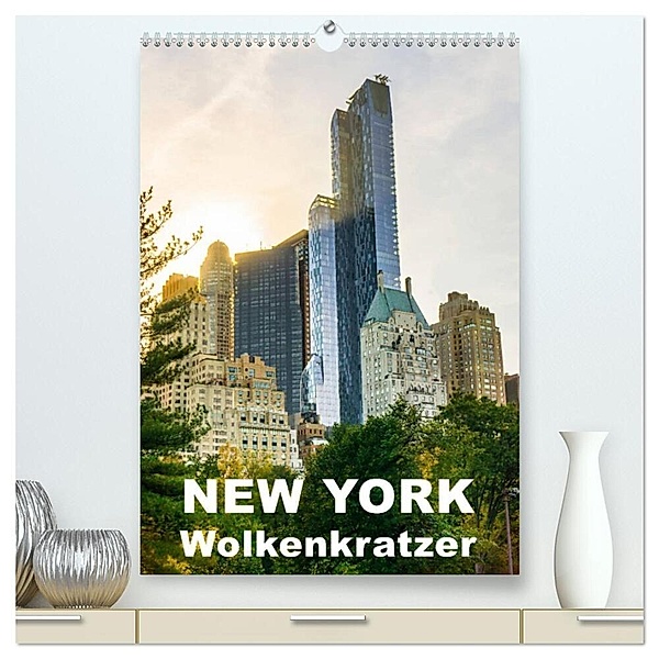 New York Wolkenkratzer (hochwertiger Premium Wandkalender 2024 DIN A2 hoch), Kunstdruck in Hochglanz, Hans-Peter Möhlig