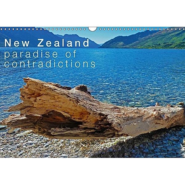 New Zealand - Paradise of Contradictions / UK-Version (Wall Calendar 2017 DIN A3 Landscape), Nico Schaefer