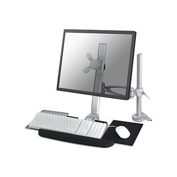 NEWSTAR FPMA-D1020KEYB Desk Mount Clamp Flatscreen 25,4-61cm 10-24Zoll 10kg VESA 75x75/100x100mm kipp-dreh-schwenkbar pivot silber