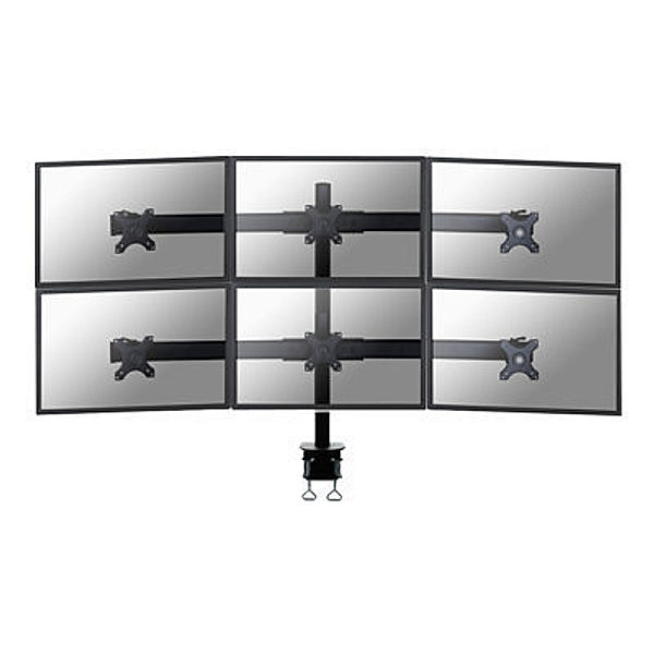 NEWSTAR FPMA-D700D6 Desk Mount Clamp für Flatscreens 6x48,26-68,5cm 19-27Zoll 50kg VESA 75x75/100x100mm dreh-schwenk-kippbar schwarz