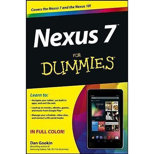 Nexus 7 For Dummies (Google Tablet), Dan Gookin