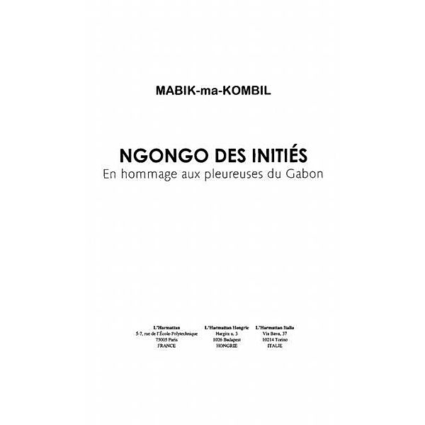Ngongo des inities / Hors-collection, Mabik-Ma-Kombil
